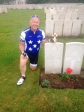 great grandson Stephen Casserley at his grave