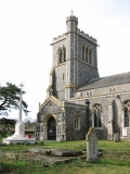 Brockdish church with war memorial