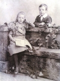 Benjamin as a boy - with his sister Evelyn