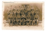 Postcard George sent to his wife, July 1916 (he is seated in the middle of the front row)