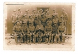 Postcard George sent to his wife, July 1916 (he is seated in the middle of the front row)