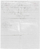 Letter sent by Ernest (reverse side)