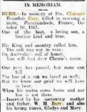 Burr Clarence - newspaper clipping
