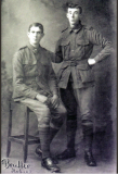 Geale Frank Francis, seated, with his cousin, standing