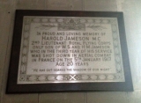 Memorial in the church of Whitby