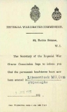 Hall William John - Headstone notification (1925)
