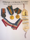 Murray Ambrose James - Medals and ribbon