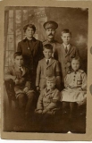 Hudson Charles (family portrait, taken after Charles' dead; his head photo is inserted)