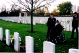 Botterell Edward Simpson (visit to the grave by his brother, in the wheelchair, 1998)