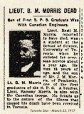 Morris Basil Menzies (Toronto Star, March 1917)