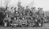 Pegram Albert George (middle row, fifth from left, photo taken on Salisbury Plains several weeks before they were sent to France) 