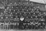 AGAR ALFRED (2nd row down from the top 2nd soldier in from the left, day before embarkation)