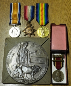 Warner F (medals and memorial plaque)