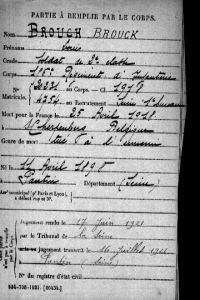 personel document of a soldier